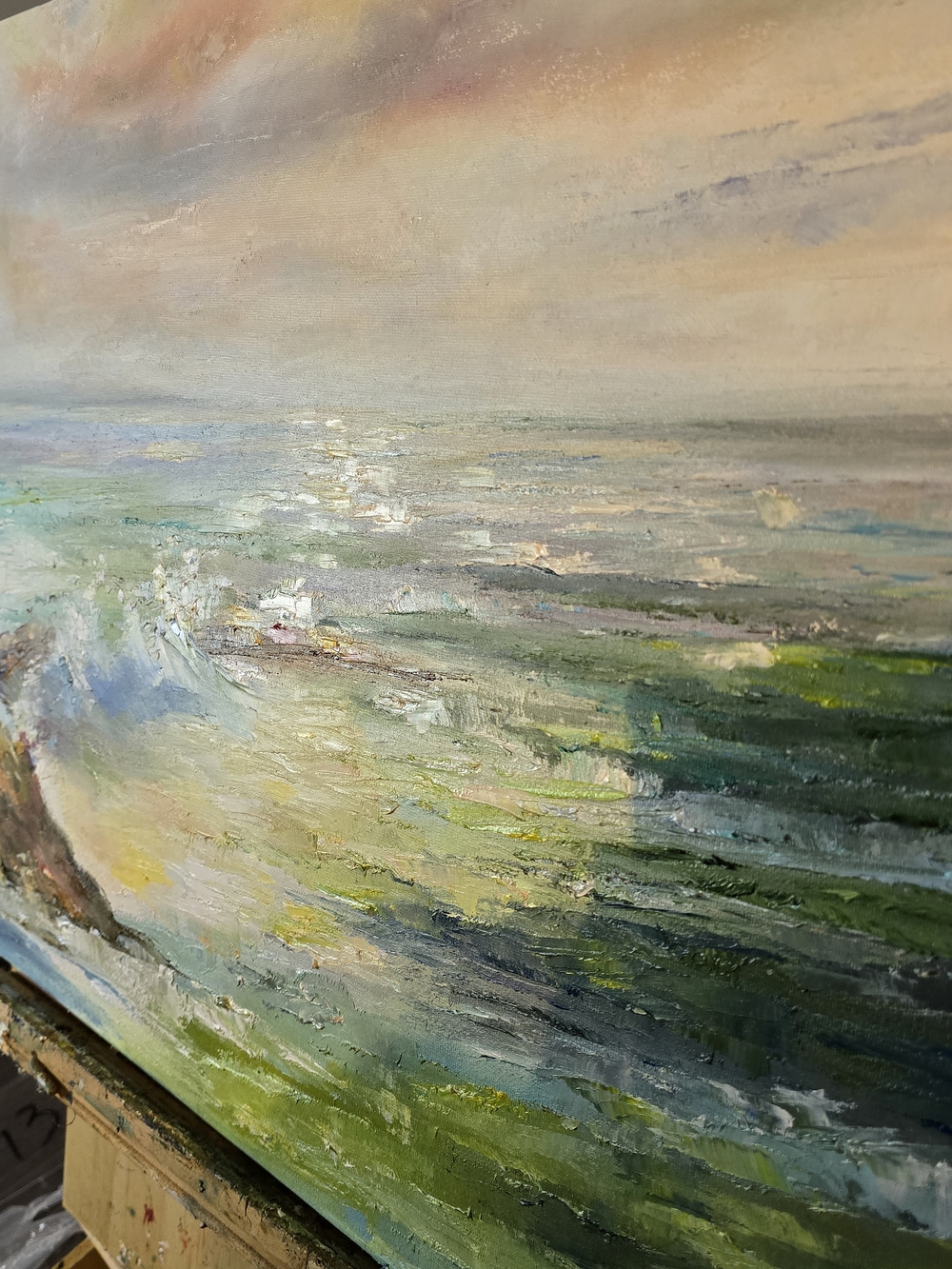 Hand Painted Art Ocean Waves - Picture 5 of 6